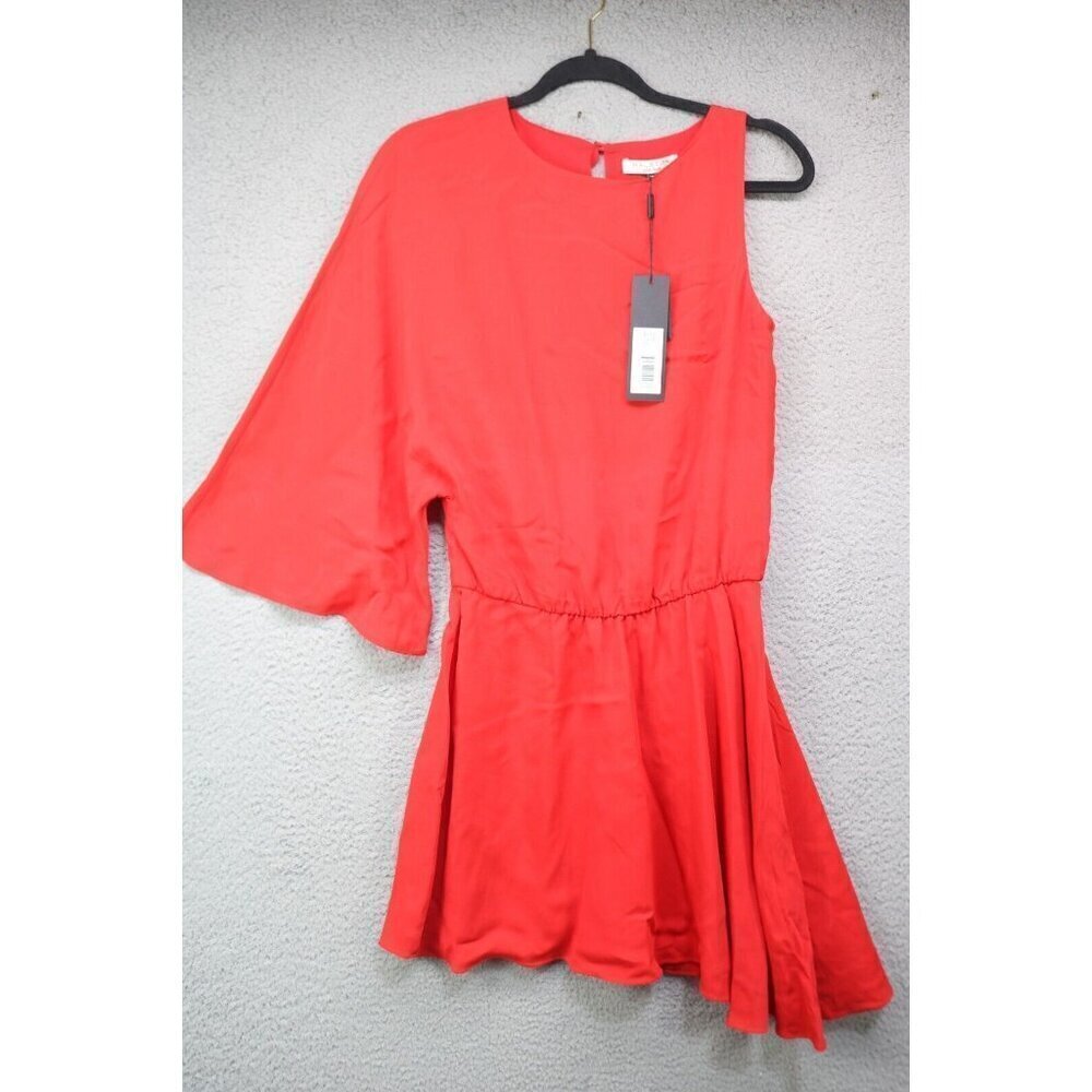 Halston Heritage One Sleeve Asymmetrical Dress-Size XS-New with Tags-Lined